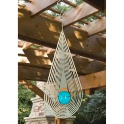 NATURE'S MELODY Windspiel Cosmo Träne, 13 x 4,5 x 33,5 cm, silber/blau
