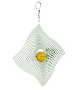 NATURE'S MELODY Windspiel Cosmo Diamant-Welle, 23,5 x 4,5 x 32 cm, silber/gelb