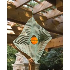 NATURE'S MELODY Windspiel Cosmo Diamant-Welle, 23,5 x 4,5 x 32 cm, silber/gelb