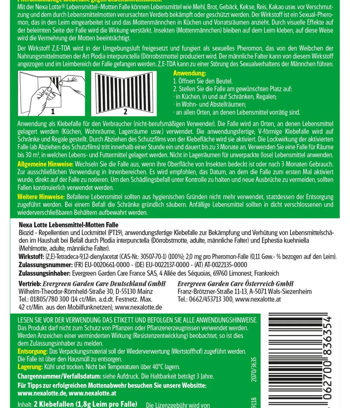 Nexa Lotte® Lebensmittel-Motten Falle, 2 Stk.