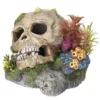 Nobby Aquariumdeko Totenkopf mit Pflanzen, ca. B13,5/H10,5/T13,5 cm