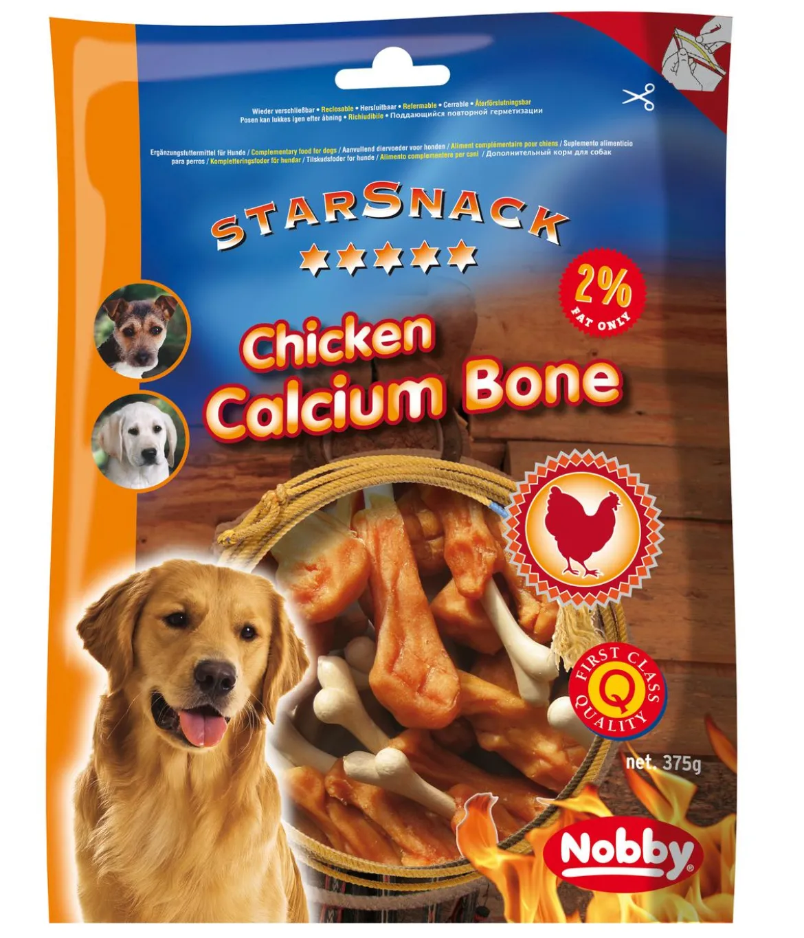 Nobby Hundesnack StarSnack Chicken Calcium Bone, 375 g