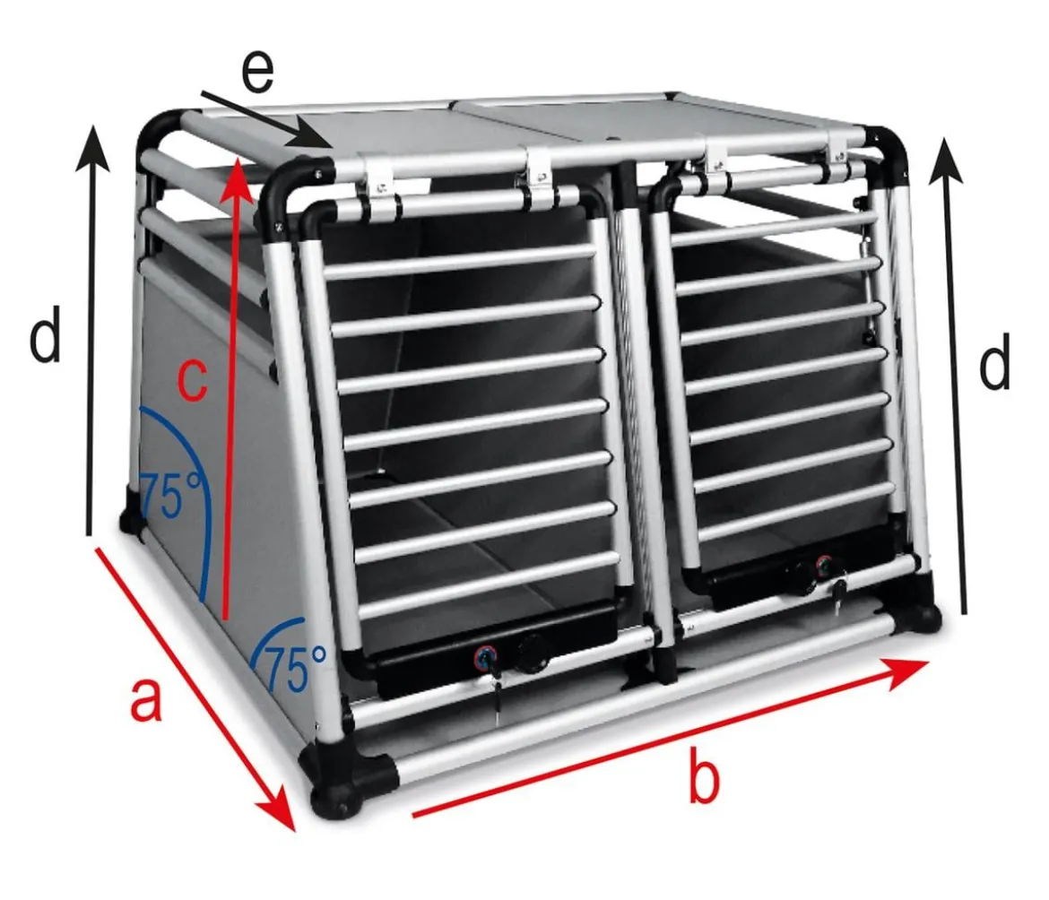 Nobby Hundetransportbox Round Corner Doppelbox, ca. B96,5/H68,6/T83,5 cm