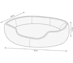 Nobby Komfortbett Anda, oval, grau