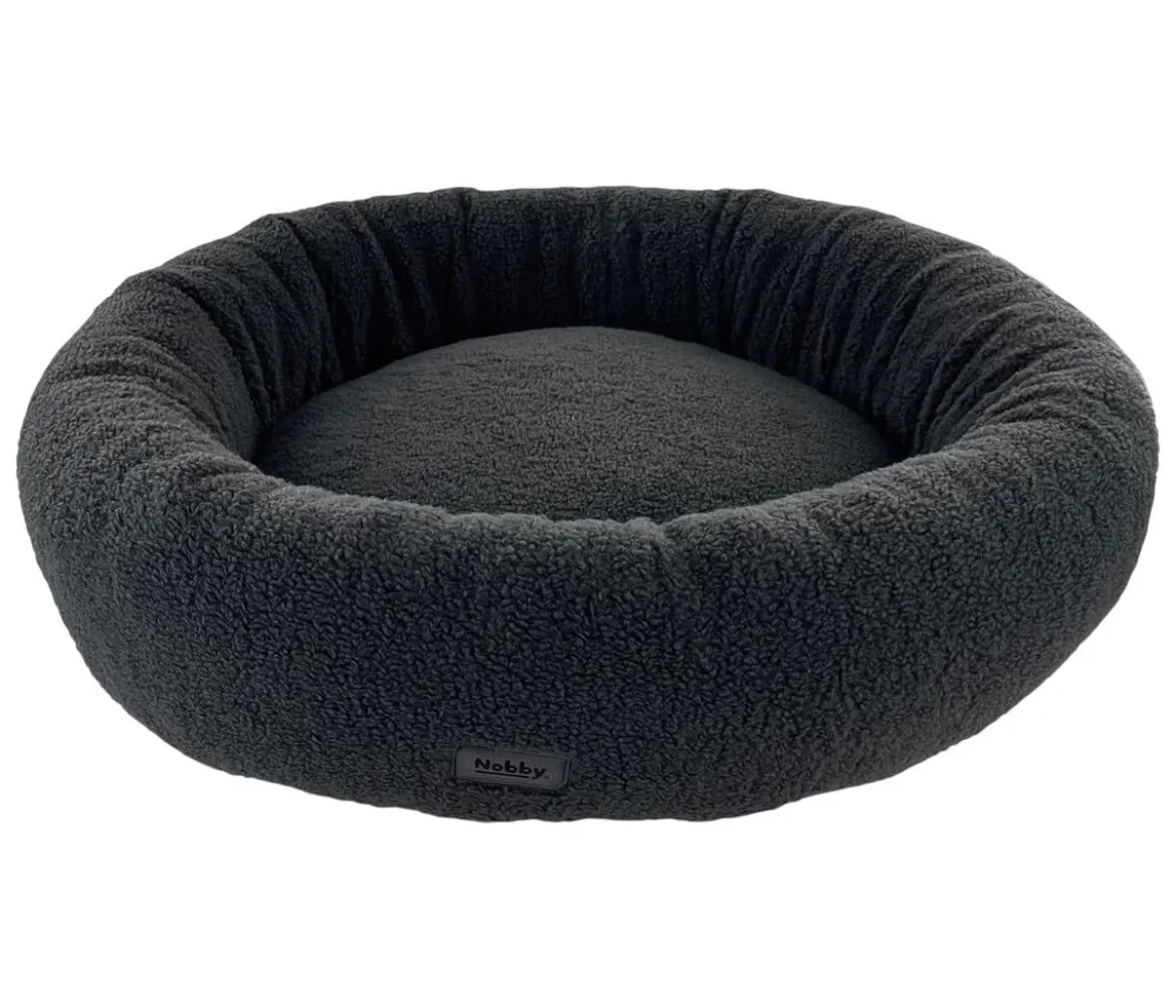 Nobby Komfortbett Donut Jella, rund, dunkelgrau
