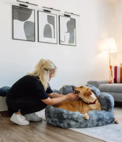 Nobby Komfortbett Paw, rund, braun