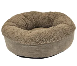 Nobby Komfortbett Teddy, rund, taupe