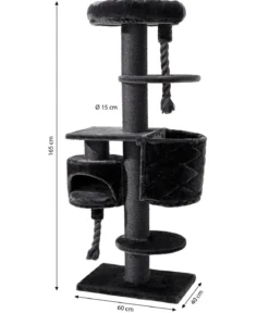 Nobby Kratzbaum Cupid XL, dunkelgrau, ca. B60/H165/T40 cm