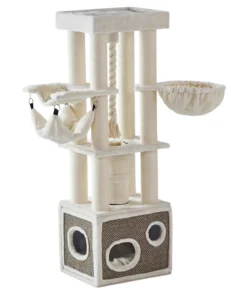 Nobby Kratzbaum Lilian, beige, ca. B60/H185/T50 cm