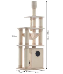 Nobby Kratzbaum Telde, creme, ca. B80/H232-252/T60 cm