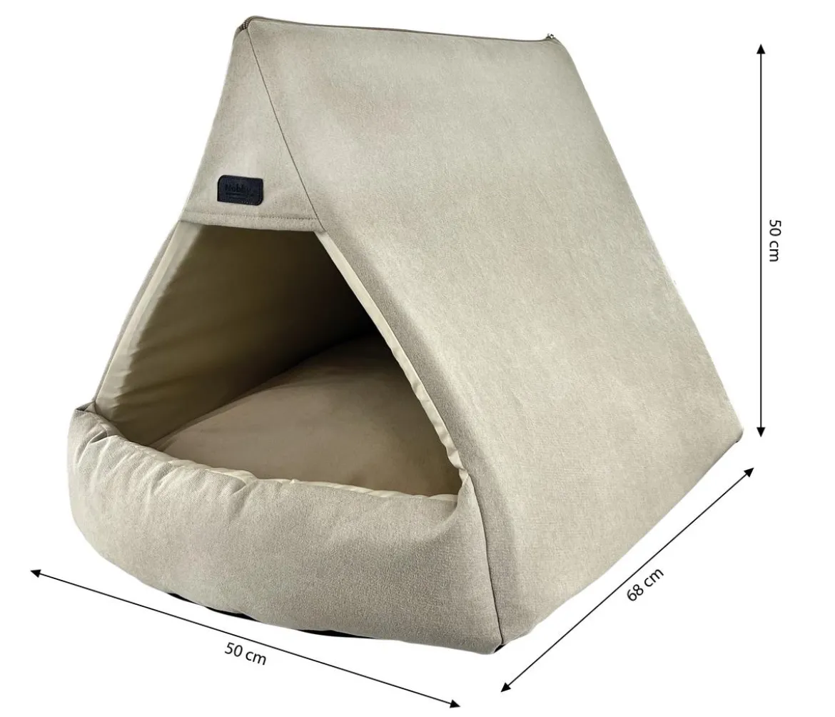 Nobby Kuschelhöhle Nurda, rechteckig, beige, ca. B50/H50/T68 cm