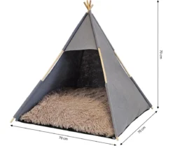 Nobby Kuschelzelt Tenda, rechteckig, dunkelgrau, ca. B70/H70/T70 cm