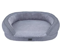 Nobby Orthopädisches Komfortbett Amca, oval, grau, ca. B78/H18/T62 cm