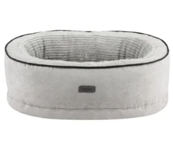 Nobby Orthopädisches Komfortbett Lago, oval, hellgrau, ca. B85/H24/T60 cm
