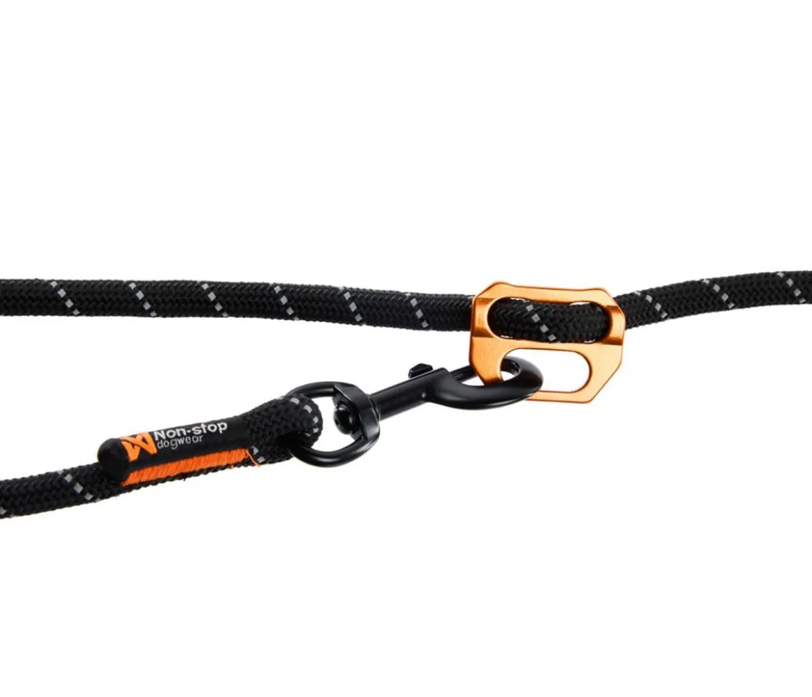 Non-stop dogwear Hundeleine Rock adjustable leash, schwarz, L2,3 m