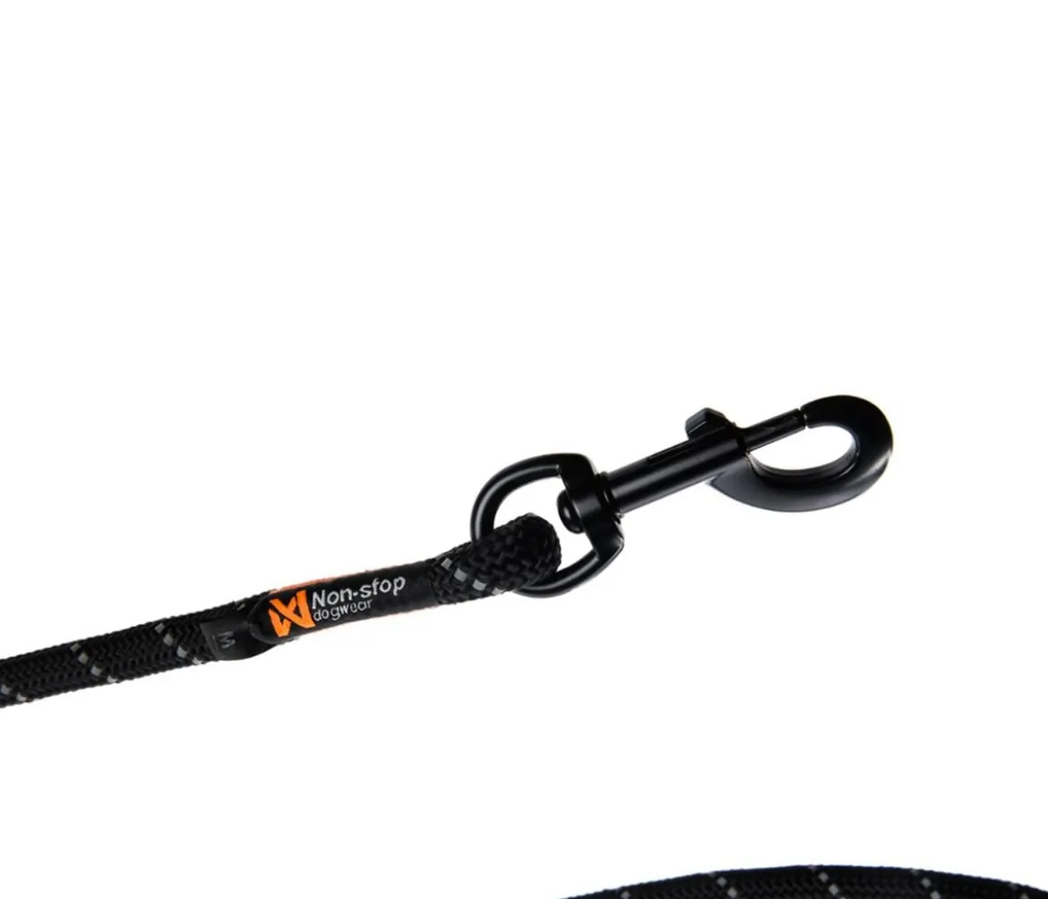 Non-stop dogwear Hundeleine Rock adjustable leash, schwarz, L2,3 m