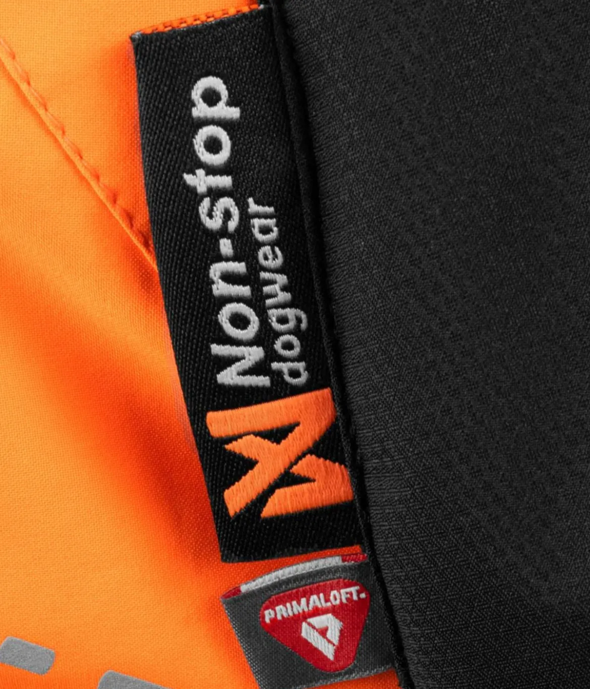 Non-stop dogwear Hunde-Wintermantel Glacier jacket 2.0, schwarz/orange