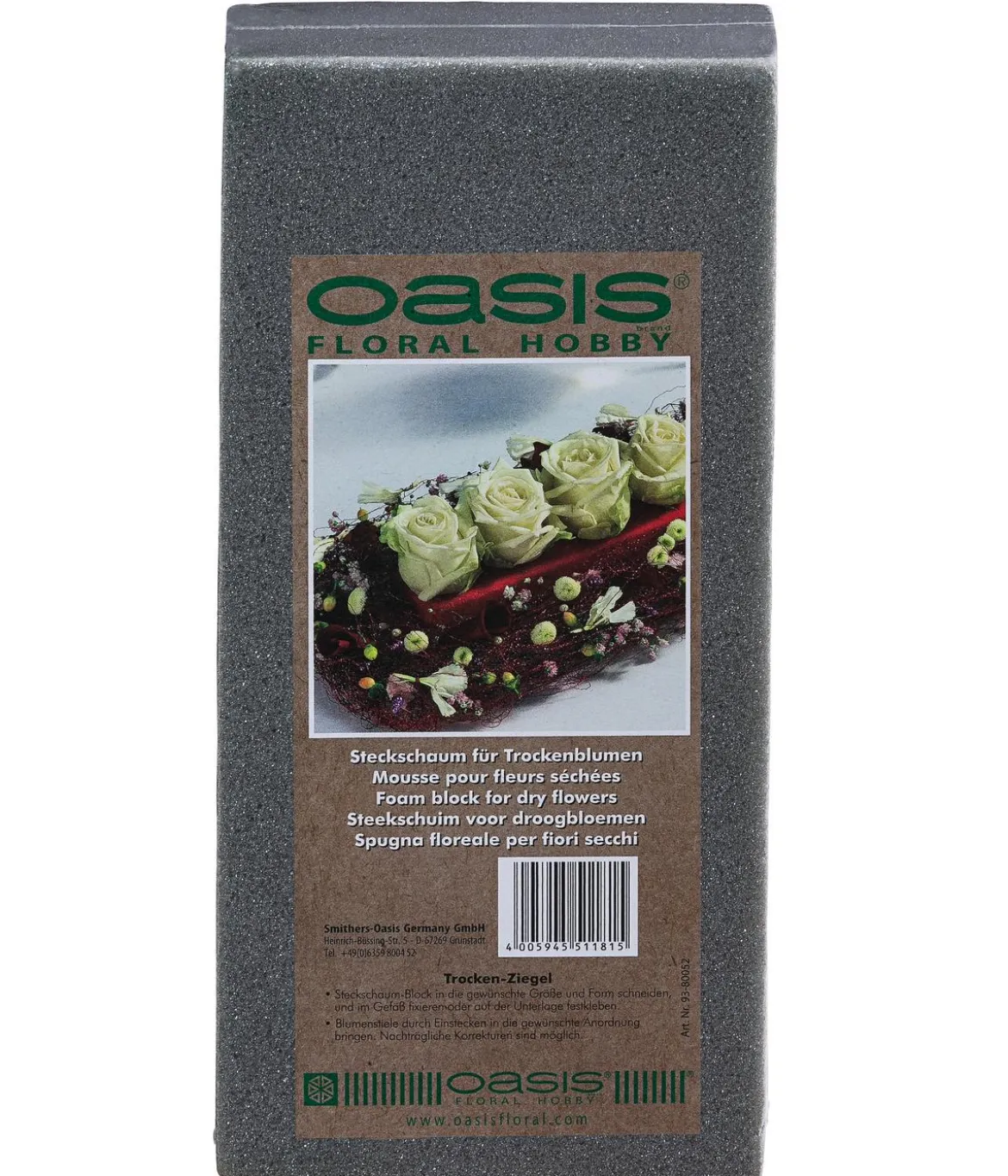 Oasis® Trockenziegel für Trockenblumen
