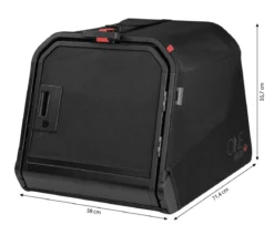 1one1 Origami Hundetransportbox, schwarz, S, ca. B58/H55,7/T71,4 cm