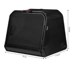 1one1 Origami Hundetransportbox, schwarz, M, ca. B74/H65,8/T71,4 cm