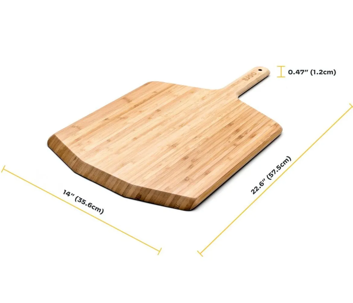 Ooni Bambus Pizzaschieber/Servierbrett, ca. B36/H1/T58 cm