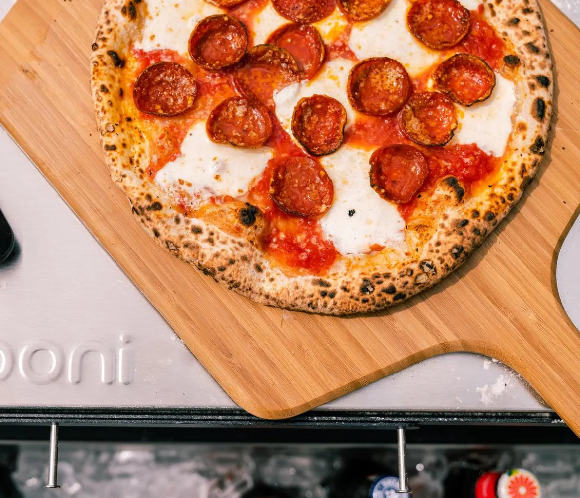 Ooni Bambus Pizzaschieber/Servierbrett, ca. B30/H1/T50 cm