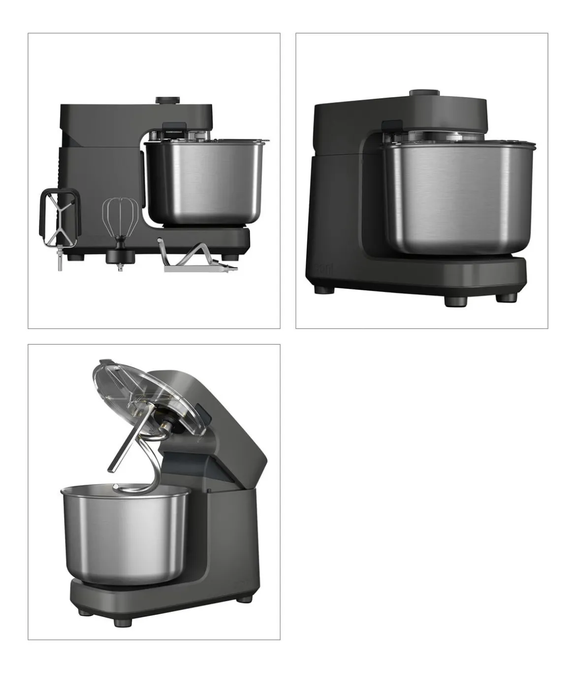 Ooni Halo Pro Spiral Mixer, anthrazit-grau, ca. B25/H34/T44 cm