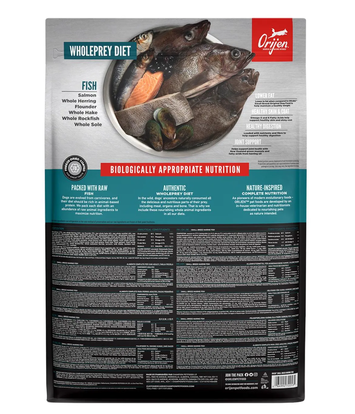 ORIJEN™ Trockenfutter für Hunde Small Breed Marine Fish
