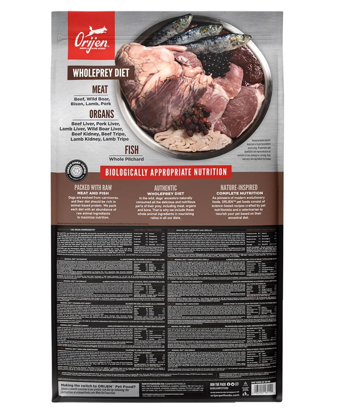 ORIJEN™ Trockenfutter für Hunde Regional Red