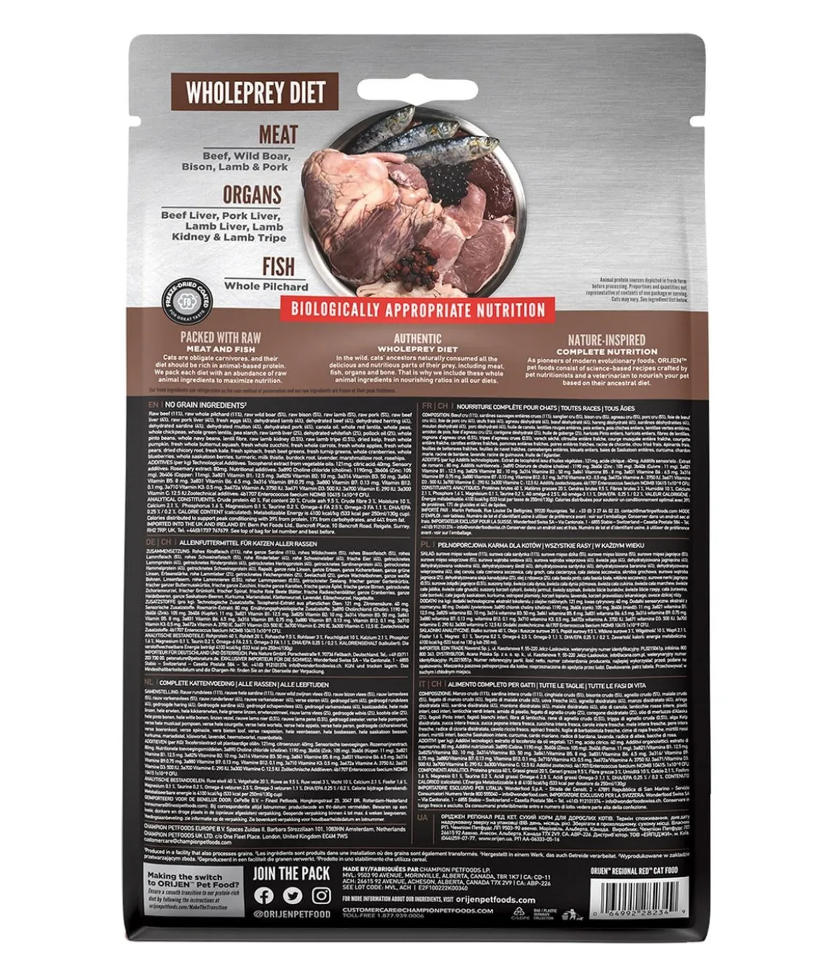 ORIJEN™ Trockenfutter für Katzen Regional Red