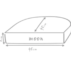 Outbag Outdoor-Sitzkissen Moon Plus, ca. B45/H8/T45 cm