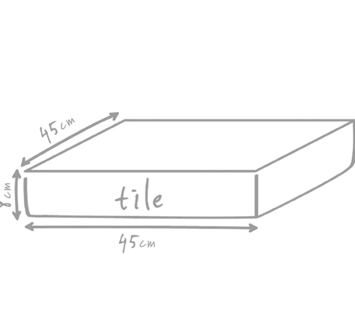 Outbag Outdoor-Sitzkissen Tile Plus, ca. B45/H8/T45 cm