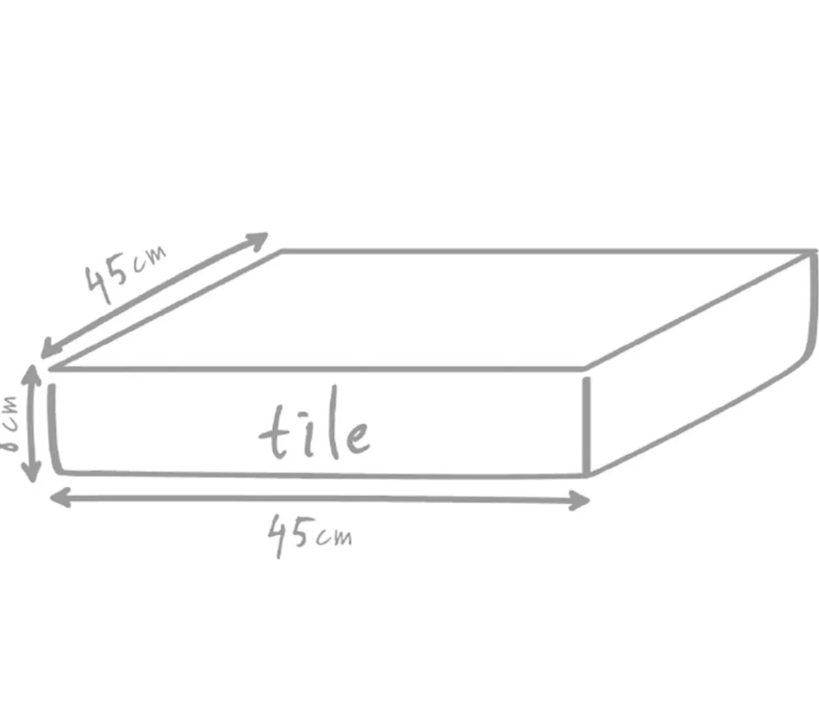 Outbag Outdoor-Sitzkissen Tile Plus, ca. B45/H8/T45 cm