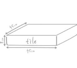 Outbag Outdoor-Sitzkissen Tile Plus, ca. B45/H8/T45 cm