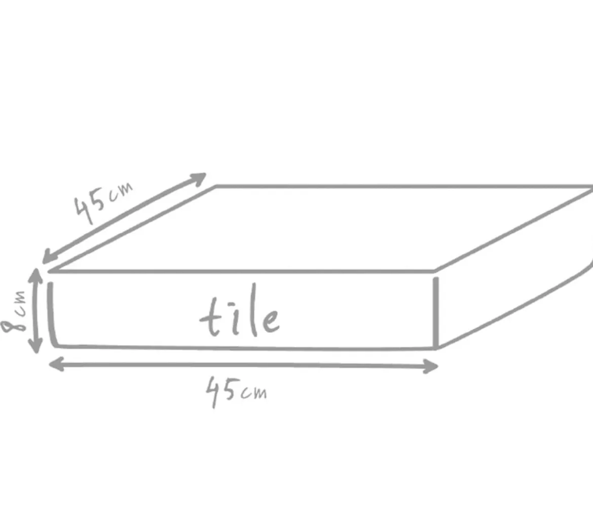 Outbag Outdoor-Sitzkissen Tile Plus, ca. B45/H8/T45 cm