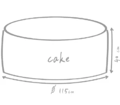 Outbag Outdoor-Sitzsack Cake Plus, ca. Ø115/40 cm