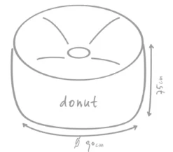 Outbag Outdoor-Sitzsack Donut Plus, ca. Ø90/H75 cm