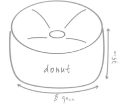 Outbag Outdoor-Sitzsack Donut Plus, ca. Ø90/H75 cm