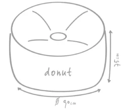Outbag Outdoor-Sitzsack Donut Plus, ca. Ø90/H75 cm