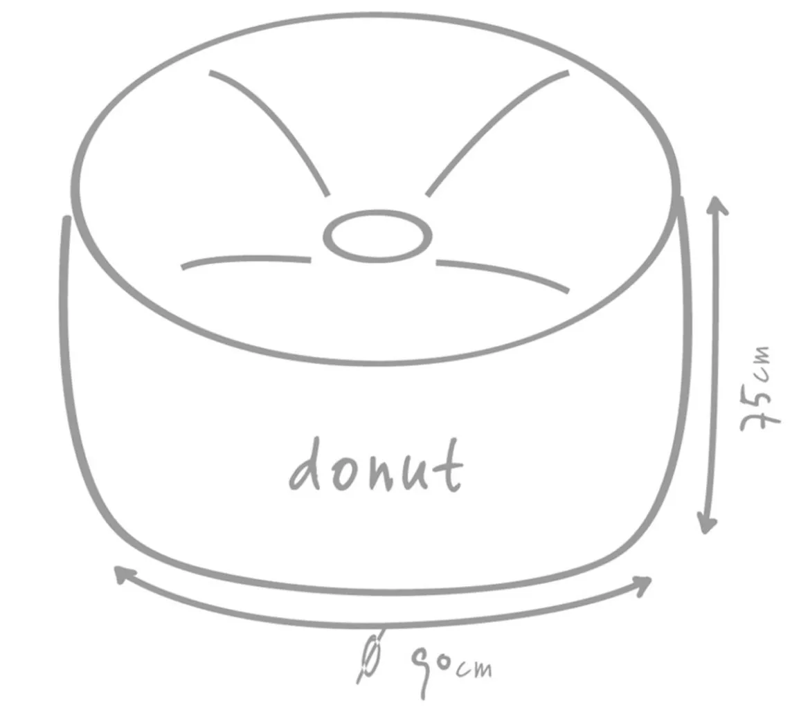 Outbag Outdoor-Sitzsack Donut Plus, ca. Ø90/H75 cm