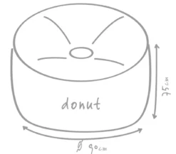 Outbag Outdoor-Sitzsack Donut Plus, ca. Ø90/H75 cm