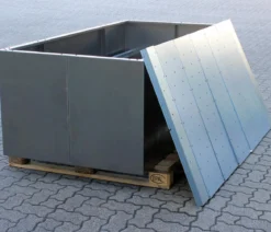 Palatino Cortenstahl-Pflanzgefäß Urban mit Zwischenboden, rechteckig, braun, ca. B200/H70/T100 cm