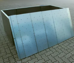 Palatino Cortenstahl-Pflanzgefäß Urban mit Zwischenboden, rechteckig, braun, ca. B200/H70/T100 cm