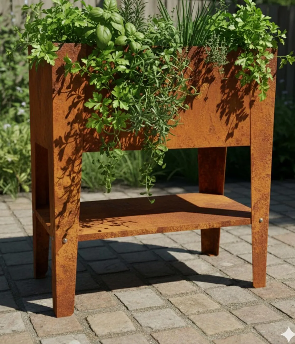 Palatino Cortenstahl-Tischbeet, ca. B70/H80/T40 cm