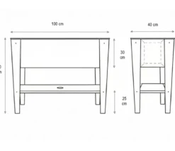 Palatino Cortenstahl-Tischbeet, ca. B100/H80/T40 cm