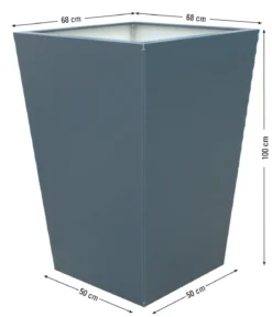 Palatino Stahlblech-Pflanzgefäß Max, anthrazit, ca. B68/H100/T68 cm