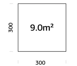 Palmako Fundamentrahmen 3x3 m, inkl. LogFoot-Träger