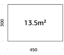 Palmako Fundamentrahmen 4,5x3 m, inkl. LogFoot-Träger