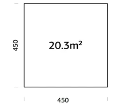 Palmako Fundamentrahmen 4,5x4,5 m, inkl. LogFoot