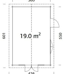 Palmako Gartenhaus Irene, ca. B426/H276/T598 cm
